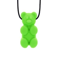 Gryzaki dla dzieci - ARK Gummy Bear - Gryzak Naszyjnik w kształcie Misia Zielony - Miękki - miniaturka - grafika 1