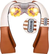 Masażery - Masażer Shiatsu karku i pleców, ogrzewanie podczerwienią, różne opcje kolorystyczne, brązowy, wtyczka UE - miniaturka - grafika 1