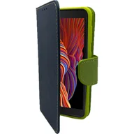 Portfele - Etui książkowe "Fancy" kompatybilne z SAMSUNG GALAXY XCOVER 5 etui na telefon komórkowy etui portfelowe z funkcją podstawki, miejsce na karty niebiesko-zielone - miniaturka - grafika 1