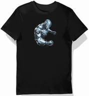 Koszulki męskie - Koszulka męska czarna z motywem srebrnego cyberbohatera 3XL - miniaturka - grafika 1