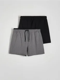 Reserved - Szorty piżamowe 2 pack - czarny - Spodenki damskie - miniaturka - grafika 1