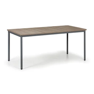Stół do jadalni TRIVIA, ciemnoszara konstrukcja, 1600 x 800 mm, dąb naturalny - Stoły i stoliki do biura - miniaturka - grafika 1