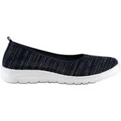 Slip on damskie - SHELOVET Wsuwane Trampki Slip On granatowe niebieskie - ButyModne - miniaturka - grafika 1