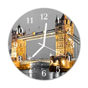 Zegar szklany okrągły Tower bridge - Naklejki na drzwi i meble - miniaturka - grafika 1