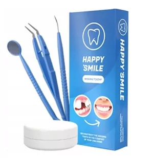 Happy Smile, Kosmetyczne implanty zębowe - Higiena protez i aparatów ortodontycznych - miniaturka - grafika 1