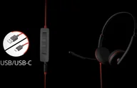 Słuchawki - Poly Blackwire C3210 Czarny, Czerwony - miniaturka - grafika 1