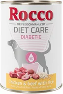 Mokra karma dla psów - Rocco Diet Care Diabetic, kurczak z wołowiną i ryżem - 24 x 400 g - miniaturka - grafika 1
