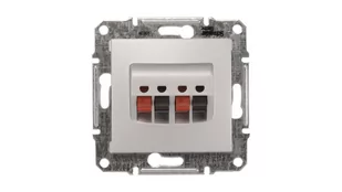 Schneider Electric Schneider Sedna aluminium gniazdo głośnikowe 2 SDN5400160 - Gniazdka elektryczne - miniaturka - grafika 1
