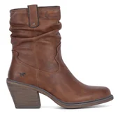 Botki damskie - Kowbojki Mustang 1479-501 Brązowy - miniaturka - grafika 1