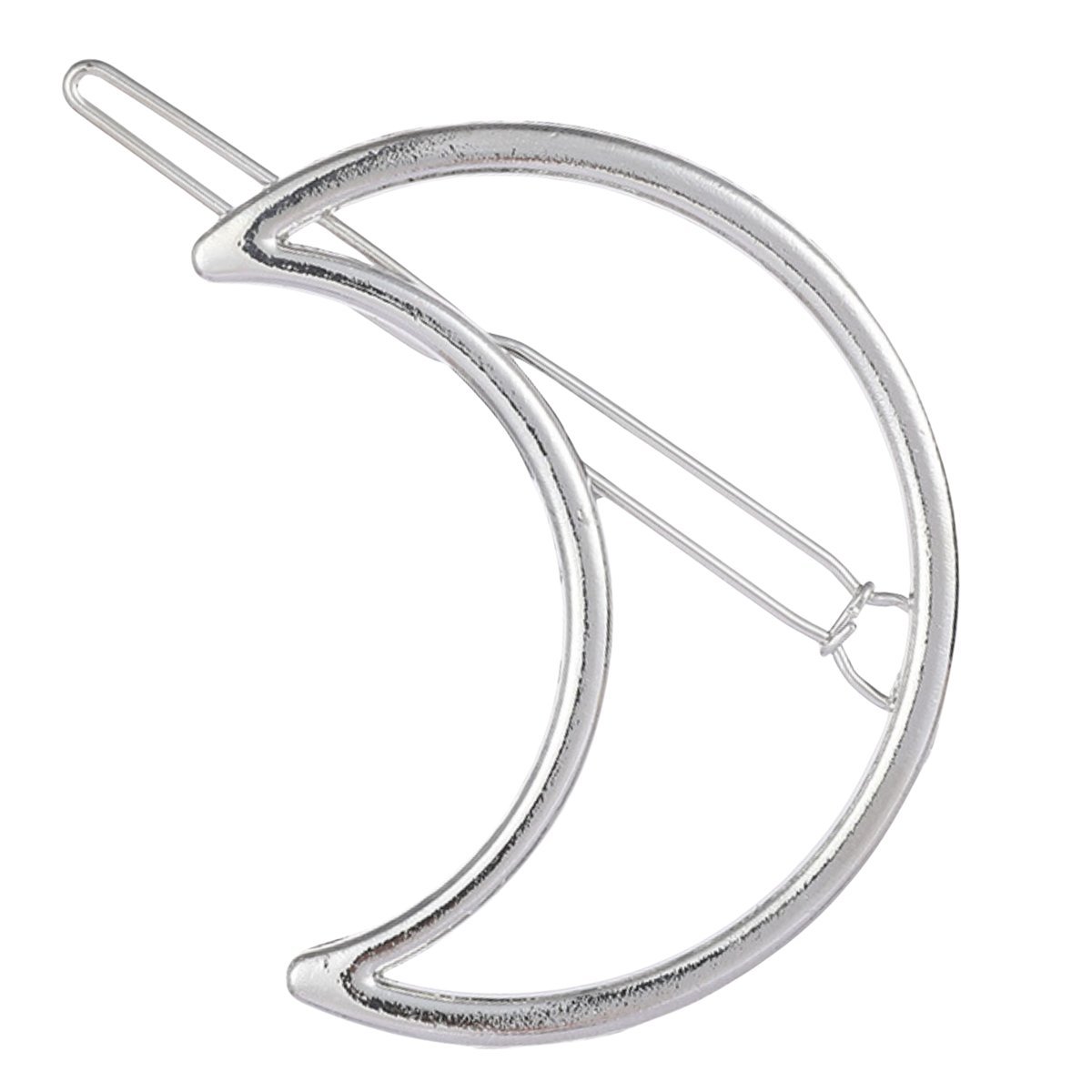 Spinka Wsuwka Srebrna do Włosów Ozdobna Księżyc Metalowa Lekka i Wytrzymała