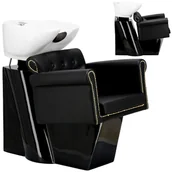 Myjki fryzjerskie - Myjnia myjka fryzjerska barberska Kiva do salonu fryzjerskiego barberskiego ruchoma ceramiczna misa armatura bateria słuchawka - miniaturka - grafika 1