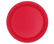 Naczynia i sztućce jednorazowe - GoDan Talerzyki papierowe, czerwone, 23 cm, 8 sztuk - miniaturka - grafika 1