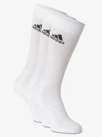 Skarpetki męskie - adidas Performance Skarpety pakowane po 3 szt. Mężczyźni drobna dzianina biały jednolity, M - miniaturka - grafika 1