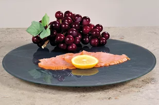 Kesper Ozdobny czarny talerz obrotowy ze szkła deska obrotowa patera na ciasto patera na owoce talerz na przekąski akcesoria kuchenne B016BGZDCG - Deski do krojenia - miniaturka - grafika 1