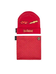 Cars Komplet czapka i komin CEO-ACCCS-AW25-304DPC Czerwony - Czapki dla dzieci - miniaturka - grafika 1