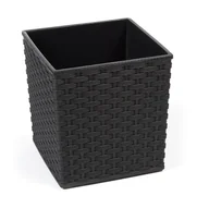 Donice - Blumfeldt Pigmejka z wkładem Ratan Juka, czarna, 25x25x26 cm - miniaturka - grafika 1