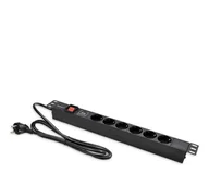 Listwy zasilające - Qoltec Aluminiowa Listwa zasilająca PDU do RACK 19'' 1U 16A 6xSCH - miniaturka - grafika 1