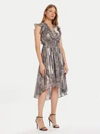 Sukienki - Morgan Sukienka koktajlowa 252-RCOBA.F Srebrny Regular Fit - miniaturka - grafika 1