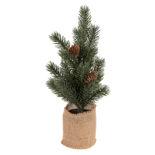 Choinka dekoracyjna w jucie 30 cm - Ozdoby bożonarodzeniowe - miniaturka - grafika 1