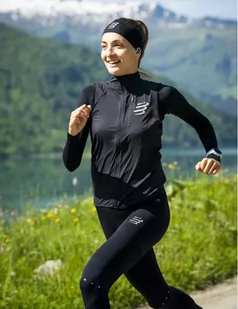 COMPRESSPORT Legginsy biegowe damskie WINTER RUN LEGGING black - Spodnie sportowe damskie - miniaturka - grafika 3