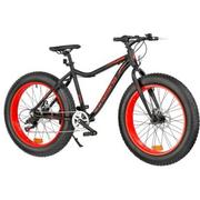 Rowery - Indiana Fat Bike M18 Czarno-czerwony - miniaturka - grafika 1