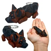 Breloki - Ruchomy Brelok - Pies Owczarek Niemiecki Baby, German Shepherd Dog, Breloczek, Brelok do Kluczy - miniaturka - grafika 1