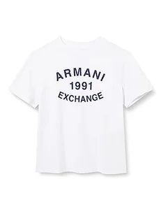 Armani Exchange T-shirt damski, biały, XXL - Koszulki i topy damskie - miniaturka - grafika 1