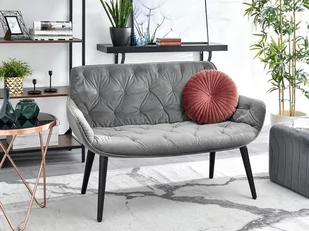 sofa idil szara welur, podstawa czarny - Sofy i kanapy - miniaturka - grafika 1