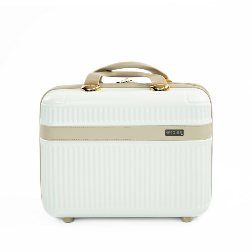 Kuferek Podróżny Mały Abs Nokiro 14'- Śmietankowy