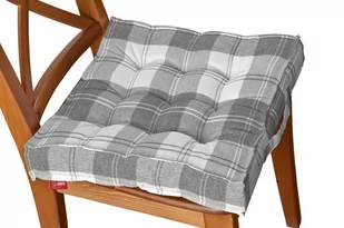 Dekoria Siedzisko Kuba na krzesło krata szaro-biała 40 × 40 × 6 cm Edinburgh 210-115-79 - Meble modułowe i akcesoria - miniaturka - grafika 1