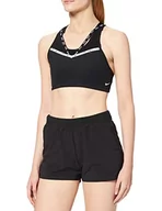 Koszulki i topy damskie - NIKE Nike Damska koszulka sportowa W Nk Df Swsh Strpy Logo Bra Sports bra czarny/biały m DD1451 - miniaturka - grafika 1