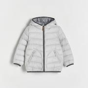 Kurtki i płaszcze dla chłopców - Reserved - Pikowana kurtka z ociepleniem - Jasny szary - miniaturka - grafika 1
