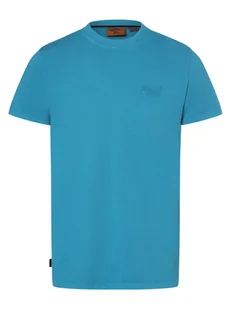 Superdry Koszulka męska Mężczyźni Bawełna niebieski jednolity, S - Koszulki męskie - miniaturka - grafika 1