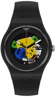 Zegarki męskie - Zegarek Swatch SO29B107 BLACK LACQUERED - miniaturka - grafika 1