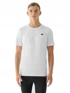 Koszulki męskie - Męska koszulka treningowa 4F FTSM1343 10S biały XXL - miniaturka - grafika 1