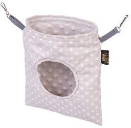 Lauren Design Paśnik materiałowy /szare serca - Akcesoria dla gryzoni - miniaturka - grafika 1