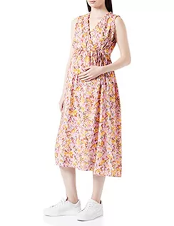 Sukienki ciążowe - MAMA.LICIOUS MLLEXIE TESS SL WO MIDI Dress 2F, Limelight/Aop: kwiatowy, XL - grafika 1