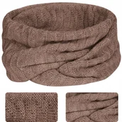 Apaszki i szaliki damskie - KOMIN DAMSKI JESIENNY ZIMOWY CIEPŁY TUBA BEŻOWY BEŻ POLSKA MARKA - miniaturka - grafika 1