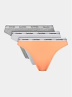Majtki damskie - Calvin Klein Underwear Komplet 3 par stringów 000QD5209E Kolorowy - miniaturka - grafika 1