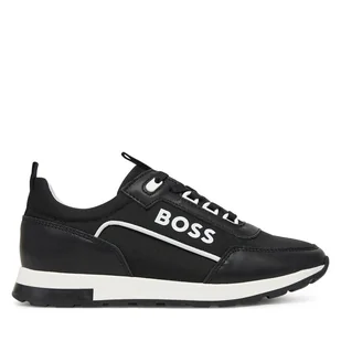 Sneakersy BOSS J51653 S Czarny - Buty dla chłopców - miniaturka - grafika 1