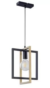 Sigma Prostokątna LAMPA wisząca EDEN 32230 salonowa OPRAWA zwis metalowe ramki czarne złote 32230 - Lampy sufitowe - miniaturka - grafika 1
