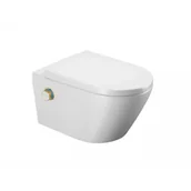 Miski WC - EXCELLENT CEEX.4124.593.S2.WH + CEEX.4022.D2.BL Dakota 2.0 Toaleta myjąca S2 + Sterownik do toalety myjącej Dakota 2.0, ZŁOTY - miniaturka - grafika 1