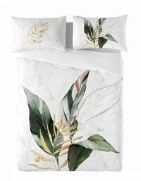 Matex Pościel satynowa 160x200 liście biała zielona Prestige 1 - Pościel Matex Pościel satynowa 160x200 liście biała zielona Prestige 1 - Pościel - miniaturka - grafika 1