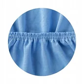 Prześcieradła dla dzieci - Prześcieradło Jersey Do Łóżeczka 180x90 Bawełna - Niebieski - miniaturka - grafika 1