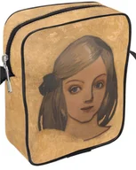 Torebki damskie - Torba listonoszka Główka dziewczynki na złotym tle Józef Mehoffer - miniaturka - grafika 1