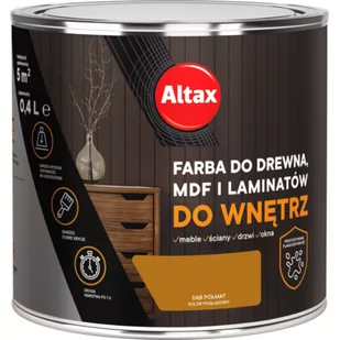 Farba do drewna, mdf, laminat 400 ml dąb ALTAX - Emalie - miniaturka - grafika 1