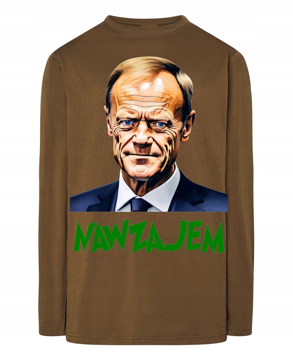 Longsleeve męski Świąteczny Nadruk Nawzajem Tusk Śmieszne r.XL