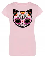 Koszulki i topy damskie - T-Shirt damski KOLOROWY nadruk KOT KOTEK r.XL - miniaturka - grafika 1