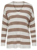 Swetry damskie - ONLY Sweter w kolorze kremowo-jasnobrązowym - miniaturka - grafika 1