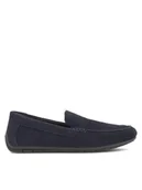 Mokasyny męskie - Rieker Mokasyny 09557-14 Granatowy - miniaturka - grafika 1